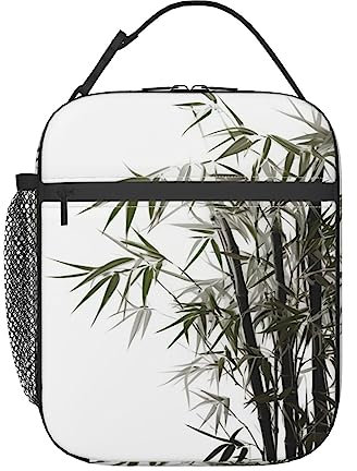 Asian Bamboo Printed Lunch Bag Tote Bag Lunch Boxes Women's Lunch Bag Thermal Lunch Tote Bags Container for Work Picnic Camping