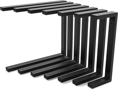 HEVVA 2er-Set Doppelwaschtischhalterung - LAHN - 2 Ebenen (30 cm, Schwarz) | Waschtischhalterung, Waschtischbefestigung, Halterung Waschtischplatte, Wandkonsole für Aufsatzwaschbecken, Waschtischkonsole