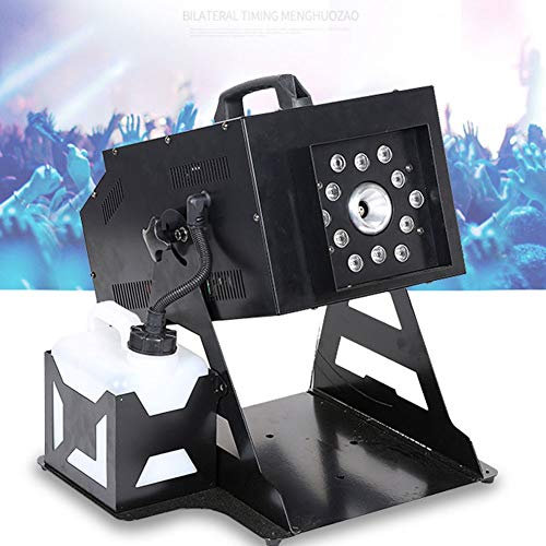 LEFEDA Máquina de Niebla Máquina de Humo con 12 Luces LED de Colores y Efecto de luz RGB 3500 W Control Remoto inalámbrico DMX512 para Bodas Luces de Efectos de Escenario de Halloween
