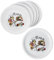 MamboCat Luigi Lot de 6 assiettes à pizza I Ø 30,5 cm I pour 6 personnes I Grandes assiettes à pizza blanches en porcelaine avec motif boulanger à pizza I Pour pizzas ou pour servir I Assiettes plates