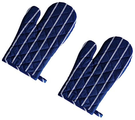 1 Paar Handschuhe Grill Topflappen Aus Baumwolle Hitzebeständige Handschuhe Küchenbackhandschuhe Baumwollkochhandschuhe Prise Griffe Kochen Schürze rutschfest Tischdecke