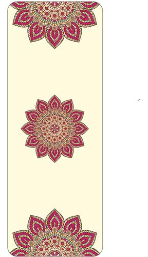 FANSU Yogamatte rutschfest, 1 mm Dicke Reise Yogamatte Faltbar Leicht Sportmatte und Fitnessmatte Meditationsmatte Trainingsmatte Pilates Matte Gymnastikmatte Turnmatte (183x68cm,Mandala)
