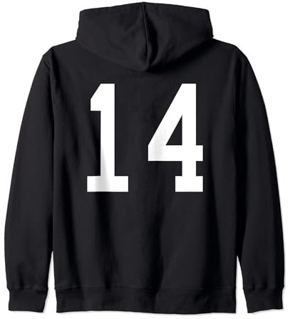 Nummer 14 Rückendesign Fußballtraining Kapuzenjacke