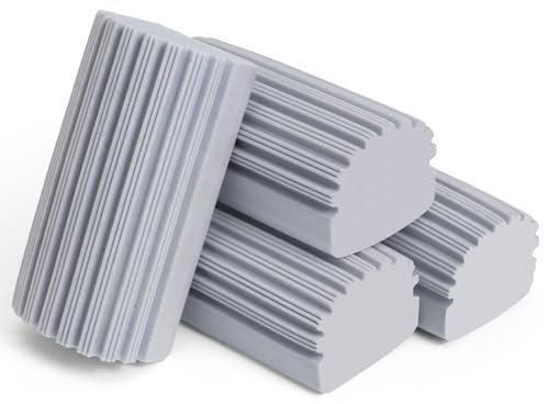Paquete de 4 esponjas de limpieza húmeda, cepillo de limpieza de esponja, plumero para limpiar persianas, vidrio, zócalos, rejillas de ventilación, barandillas, espejos, ranuras de riel de ventana y