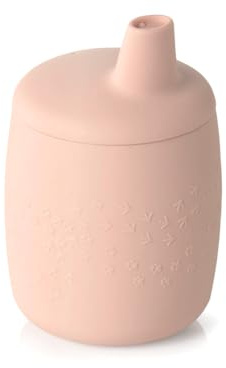 Jané Bicchiere Apprendimento in Silicone Antigoccia, Convertibile, BPA Free, Antibatterico, Rosa