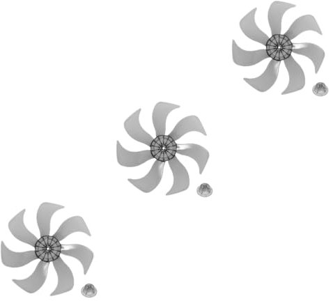 Mikinona 3 Pièces Lame De Ventilateur De Sol Ventilateurs En Acier Pales De Sur Pied De Remplacement Sur Pied Pales Universelles Pour Pièces De