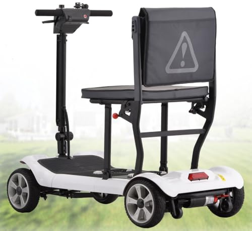 Mobilitätsroller 4-Rad-Mobilitätsroller,Leichte Faltbare Mobilitätsroller,Roller Für Senioren,Bürstenloser 270-W-Motor,Aluminiumlegierung,Tragfähigkeit 120 Kg/265 Lbs 10a