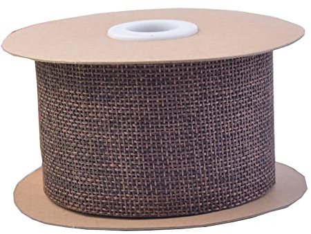 Anevous 10m Geschenkband Gurtband, 5 cm Leinenimitat Band, Sackleinen Seidenband, Juteband Blumenstraußband Dekoband für DIY Handwerk Verpackung,Geschenk, Hochzeit,Weihnachten, Basteln,Braun