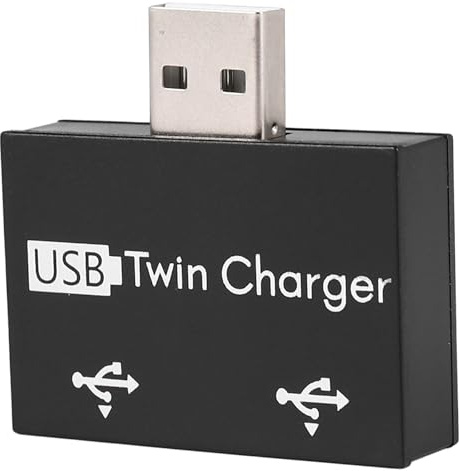 Quystetes USB 2.0 Macho una Doble Hembra Cargador Dual 2 Puertos USB CC 5V Carga Divisor Concentrador Adaptador Convertidor Conector