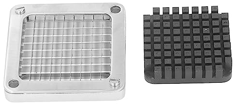 Lame de Rechange pour frites, Assemblage de Lame et Bloc Poussoir pour frites Commercial, Lame de pommes de Terre Manuelle en Acier Inoxydable pour (9mm)