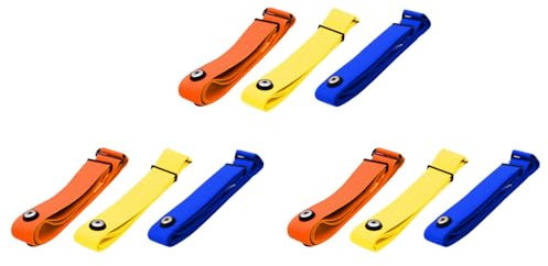 CENMEN 9 Piezas para Correa del Pecho de Frecuencia CardíAca Correa EláStica Ajustable para Deportes CinturóN de Frecuencia Monitor InaláMbrico C