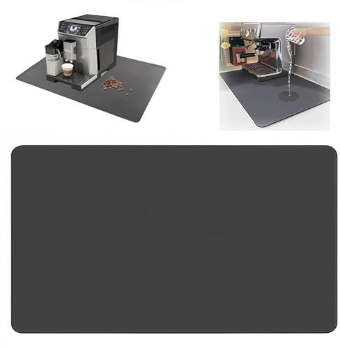 60 x 50 cm vajilla alfombrilla de goteo para cafetera Súper Absorbente Alfombrilla Secado de Platos Alfombrilla Escurreplatos Café Alfombrilla Cafetera AntideslizanteDrying Mat para Cafetera