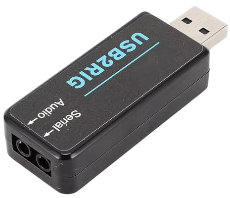 Black USB Sound Card USB2RIG with Audio & Serial Ports Sound Codec CAT Control Support FT8 FT4 RTTY SSTV Digital Modes