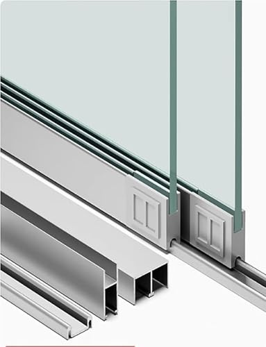 Sliding Door Track Sliding Glass Window Track Glass Sliding Door Suitable for Cabinet Doors Bookcases, Etc.(Size:110cm)