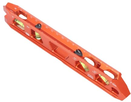 Marhynchus Regla de Nivel de Burbuja, Regla de Nivel Magnética de Aluminio Duradera con 4 ángulos 0° 30° 45° 90° para Mediciones Precisas en Tuberías