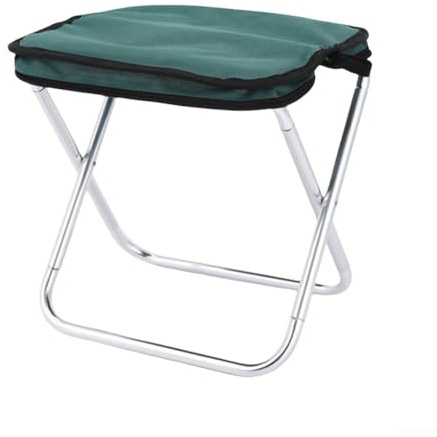 Yuanpgky Faltbarer Campinghocker, zusammenklappbarer Outdoor-Sitz mit 100 kg Kapazität, tragbares, leichtes Design für Picknicks, Strand und Hinterhof, kompakt zusammenklappbar (Tintengrün)