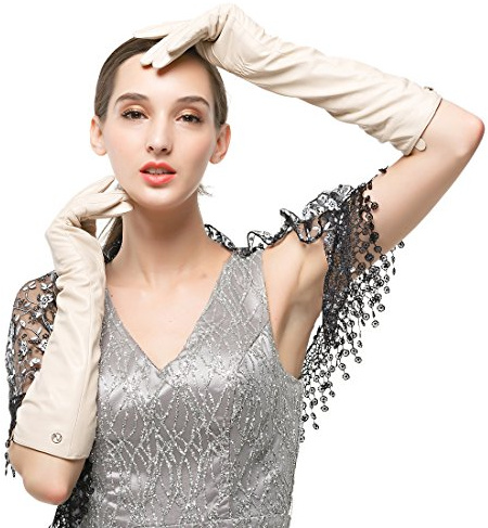 Nappaglo Damen Lange Nappaleder Handschuhe Touchscreen Texting Abendkleid Party Winter Warm Fausthandschuhe …