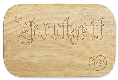 KIXY Frühstücksbrettchen Gummibaumholz Geschenk Weihnachten Geburtstag - Brotzeit