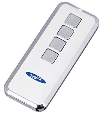 Garagentor Handsender Mini-Novotron 524 (4 Kanal Sender; 64/128 Bit Verschlüsselung; 433 MHz; Silber/Weiß) TM15912101150