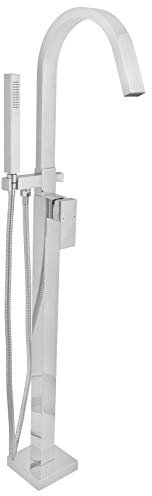 Welfenstein Standarmatur SA-VM5 für freistehende Badewannen mit Montagebox, Messing, stehende Armatur