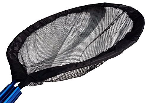 Pond H2o Heavy Duty Koi Pan Net 60cm (24 Inch) Round Net Head with 100cm (39 Inch) Pole, Designed for Pond Professionals, Safe Koi Carp Ornamental Fish Handling Net