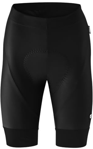 Gonso SQlab GO W, Damen Fahrradhose, Tights mit ergonomischem SQlab Sitzpolster, Innovative Schnittführung ohne Seitennaht, Enganliegende Passform, Schwarz, Gr. 38