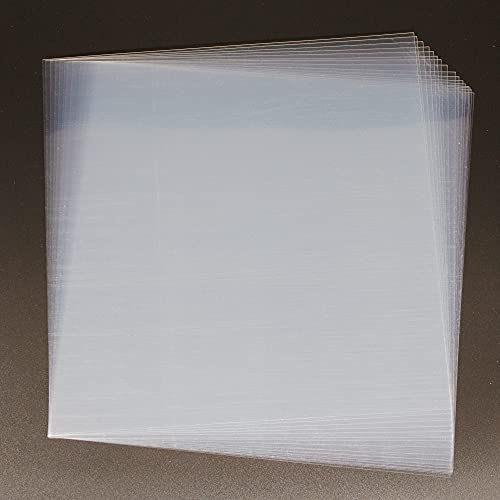 16 st 6 mil tomma Mylar stencilark, 30 x 30 cm genomskinliga plastark, genomskinliga acetatark för cricut hantverk, klara plastark för hantverk och skärmaskin (6 mil)
