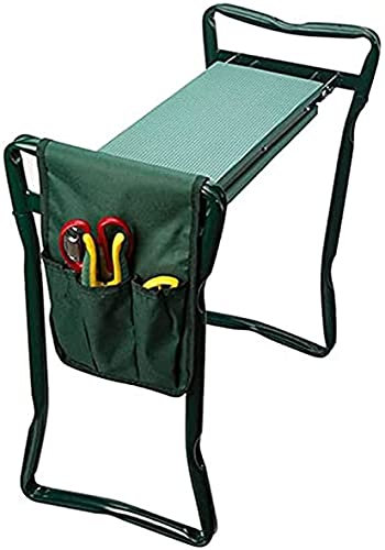 Klappkniebank Gartenkniebank Gartenkniebank Sitze | Kniestuhl mit Griff und Werkzeugtasche | Geeignet für Arbeiten im Freien und Gartenarbeit