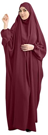 RUIG Damen Dresses Islam Abaya Kleidung Frauen Dubai Gebet Islamische Robe afrikanischer Kaftan Türkei Kleid in voller Länge mit Hijab