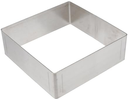 SOIMISS Stainless Steel Cake Ring Square 6 Inch Baking Mold for Mousse Cakes Pastries Cheesecake Layered Desserts Reusable Non-Stick