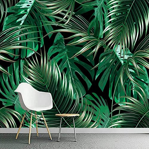 3D Feuille De Bananier Plante Forêt Tropicale Papiers Peints Grands Autocollants , Papiers Peints Amovibles | Papier Peint Autocollant 3D Pour Chambre D'Enfant, Salle À Manger, Chambre À Coucher, Déc