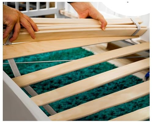 by sommiflex Sommier à Lattes 140 x 200 ou 140x190 | Sommier à Lattes sur Rouleau | Lattes pour Lit 2 Personnes - Pin Massif | Naturel