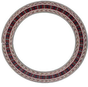 Gxb19 Gebogene Holzleisten für Gitarrenrosette 92mm Innenmaß | Schalllocheinlage, Kaffeefarbene Ausführung, Leicht Entfernbar, Beschädigt die Gitarre