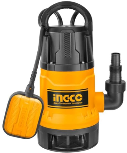 Ingco SPD7508 Pompa Immersione Elettropompa Sommersa Acque Scure Sporche Nere 750 W 8 Mt