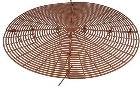 BESPORTBLE Flower Pot Soil Cuttable Cover Mesh Grid Large Brown Plastic Protector Prevents Cat Dog and Child Digging Fits Indoor Outdoor Potted Plants Easy to Trim for Custom Fit