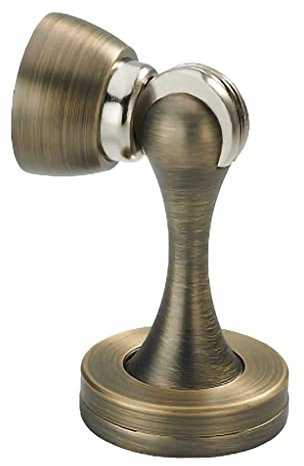 Türstopper, Bodentürstopper for Sockelleisten, an der Wand montierter Metalltürverschluss, Schrauben for Türhalter zur Wand- oder Bodenmontage, Tür offen halten, magnetischer Türverschluss (Farbe: Gol