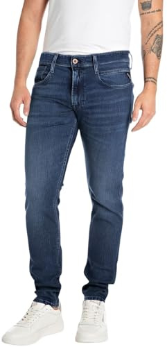 Replay Slim fit Jeans Anbass Touch kollektion, 007 mörkblå, 33W x 32L