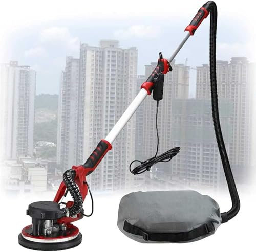 Electric Drywall Sander with Vacuum - 6 Adjustable Speeds, Excellent Dust Removal, Pole Sander for Ceilings, Includes 50 Sanding Discs and Extendable Hose - 220V