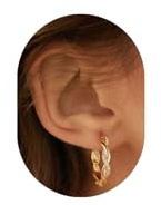 Ohrringe Silber 925 Creolen Für Damen | Gedrehte Zirkonia Creolen, Silber & 14K Vergoldet | Funkelnd, Leicht, Hypoallergen