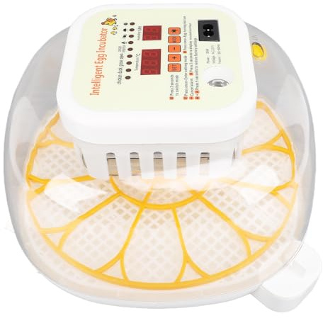 Bewinner 12-Eier-Inkubator, vollautomatischer Brutautomat mit automatischer Eierdrehung, Feuchtigkeitskontrolle und belüftetem Design für Wachteleier