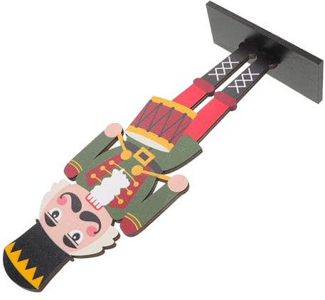 IMIKEYA Pastel Nutcracker Soldier Ornament Wooden Figure for Christmas Holiday Decor Home Table Display