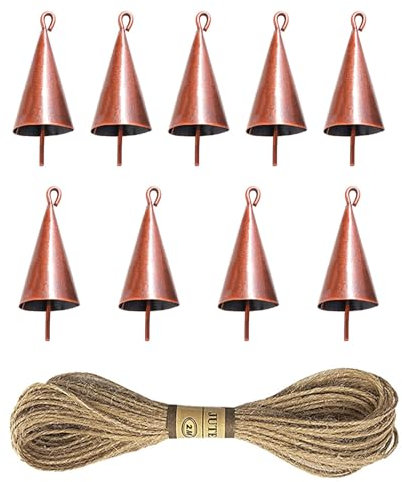 Weihnachtsglocke Vintage Kuhglocken Deko Weihnachtsbaumglocken Kuhglocke Klein Glocke Landhausstil Deko Rustikale Christmas Decorations(Red Bronze)