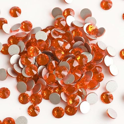Piedras de cristal con parte posterior plana para decoración de uñas, manualidades y manualidades, gemas, jacinto, SS6, 1440 unidades