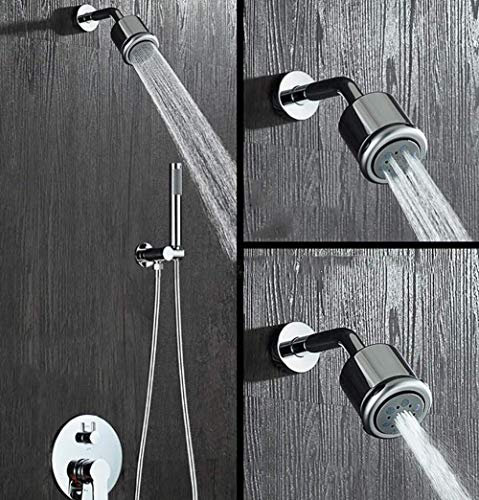 Salle de bain moderne avec ensemble de robinet de douche en acier inoxydable avec stimulateurs de jet d'eau Paroi de douche ronde et solide Douche fermée Douche à 3 vitesses Robinet de douche Mélange