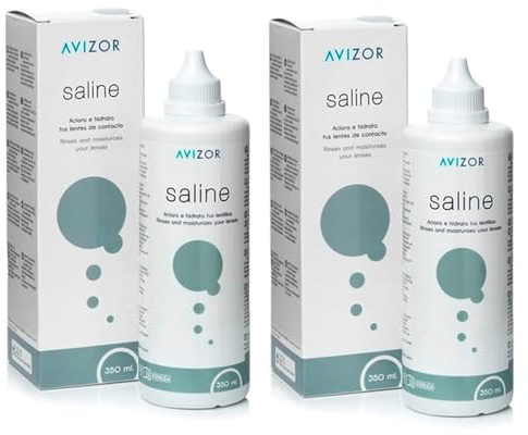 Avízor Saline Pack 2x350ml - Salzlösung für alle Arten von Kontaktlinsen - Langanhaltende Hydratation und Spülung - Sanfte und effektive Reinigung - Komplette Lösung für die Augenpflege