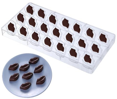 Chocolate Lip Mould, Candy Lip Mould - Multi-Grid Handmade Lip Mould, Multifunctional Cake Decoration for Soap, Cupcakes