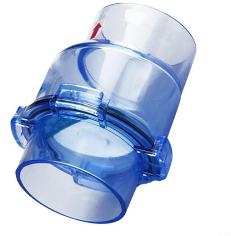 Clapet anti-retour en PVC transparent de 50 mm pour système d'irrigation d'aquaculture, contrôle efficace du flux, installation facile