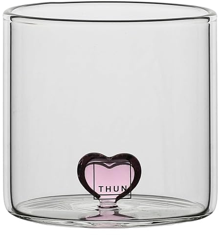 THUN - Set 2 bicchierini con cuore - vetro - Collezione Bomboniera - Ø 6 cm - 6.2 cm h