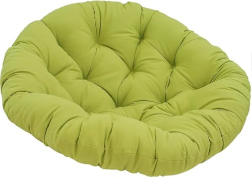 Generisch Rundes Sitzkissen Dicke Sitzauflage wasserdichte | Schwingsessel Polster Hängesessel Kissen, Ersatzpolster Bodenkissen für Indoor Outdoor Garten Terrasse(Green,80X80CM)
