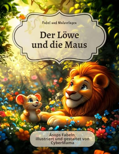 Der Löwe und die Maus: Fabel und Malvorlagen